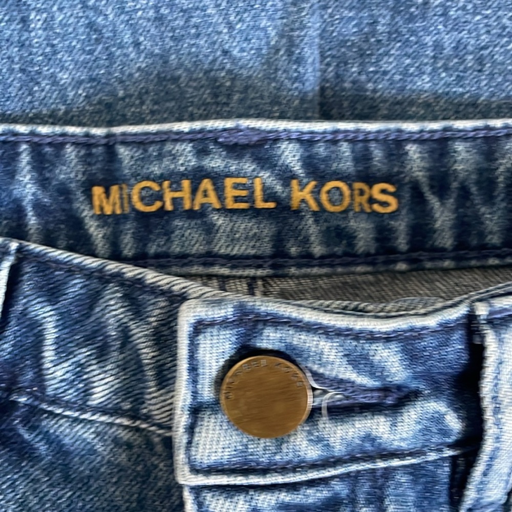 ♥️Michael Kors♥️ Blue Denim Jeans wide leg Capri. Size (0) - Picture 4 of 9
